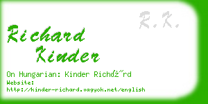 richard kinder business card